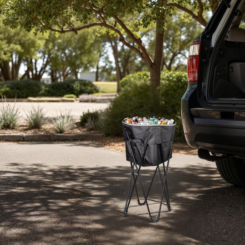 Household Essentials Thermal Standing Cooler with Travel Bag - 18.1"L x 18.1"W x 33.1"H