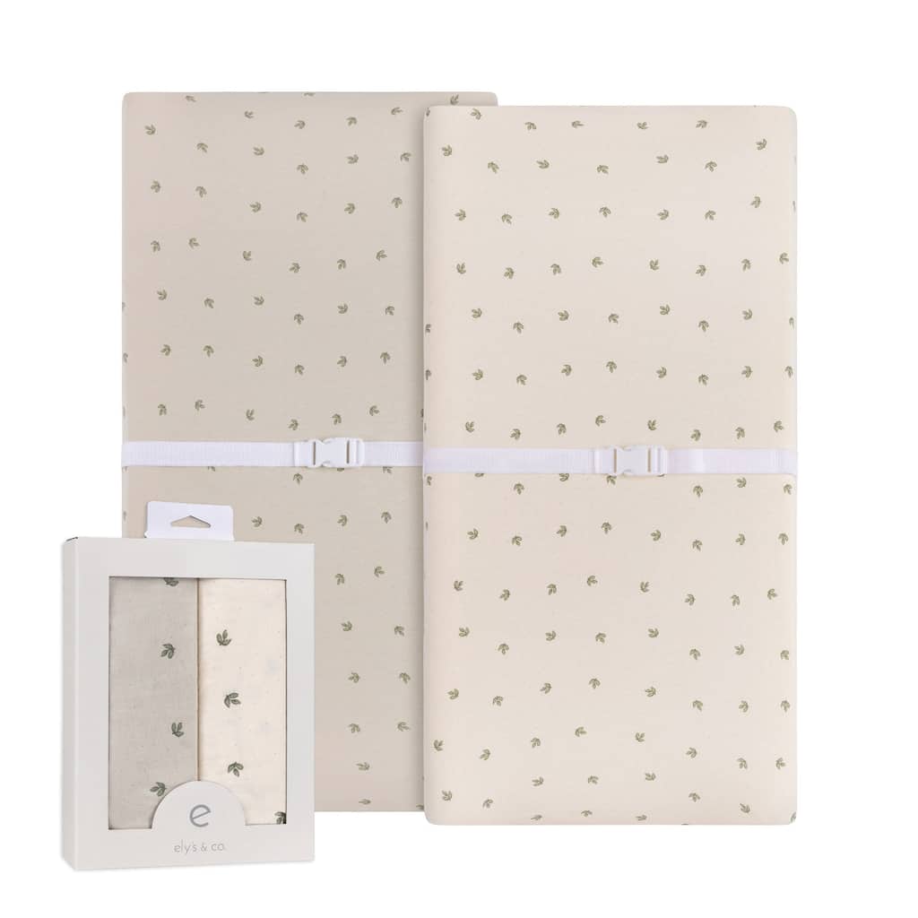 Ely's & Co. Baby Fitted Changing Pad Cover - Cradle Sheet Set - 2 Pack - 32" x 16"