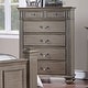 preview thumbnail 10 of 22, Furniture of America Vame Traditional Grey Wood 6-Piece Poster Bedroom Set