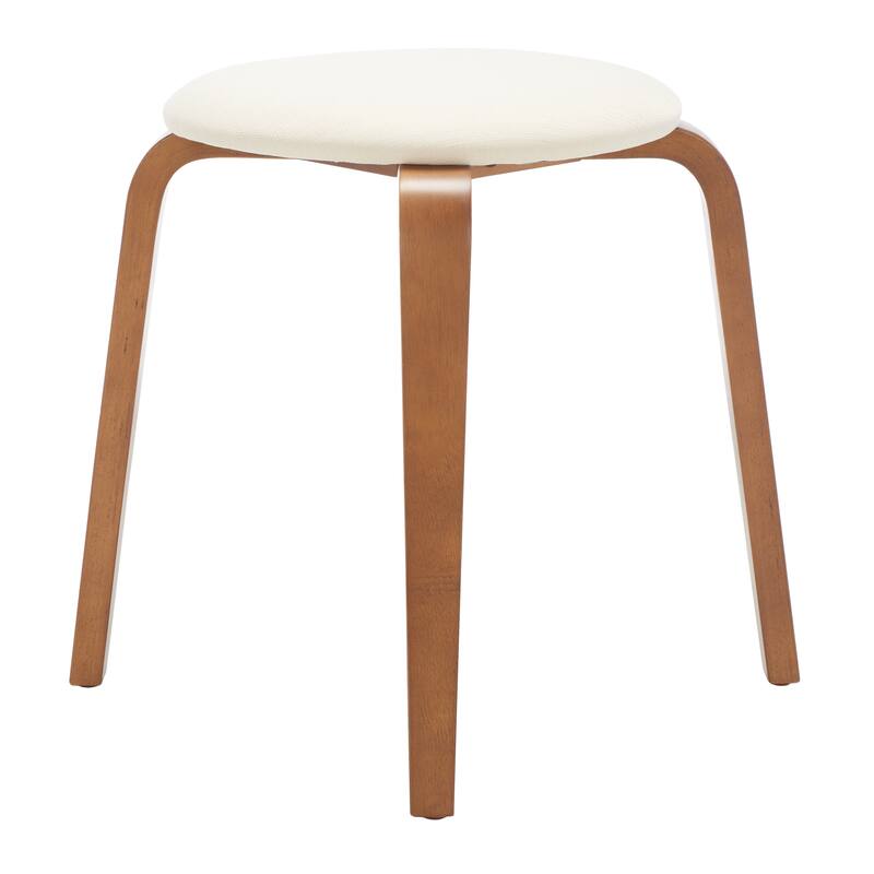 SAFAVIEH Thirza Upholstered Stackable Stool - 22 In. W x 22 In. D x 19 In. H - 22Wx22Dx19H