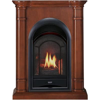 ProCom Dual Fuel Vent Free Gas Fireplace System - 15,000 BTU, T-Stat Control, AppleSpice Finish - Model# PCS150T-3AS