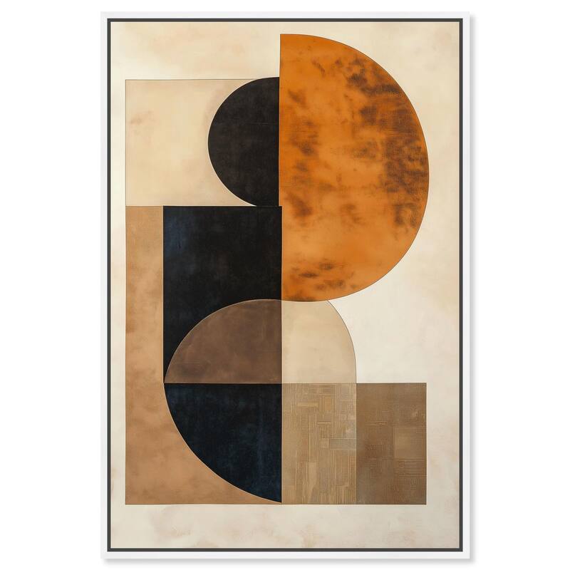 Divided Circle II Canvas by Art Remedy - 24" x 36" - White