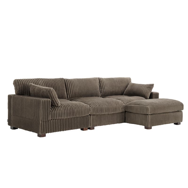 Oversized Plush Modular Sectional Sofa Set L Shaped Couch