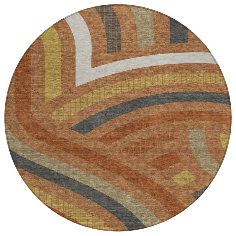 Machine Washable Indoor/ Outdoor Modern Jalen Chantille Rug