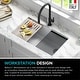 preview thumbnail 45 of 122, KRAUS Bellucci Workstation Undermount Granite Composite Kitchen Sink