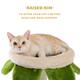 Cat Tree Three-in-one Cat Scratching Post, Sunflower Shape Cat Lounge Bed with Cat Funny Balls