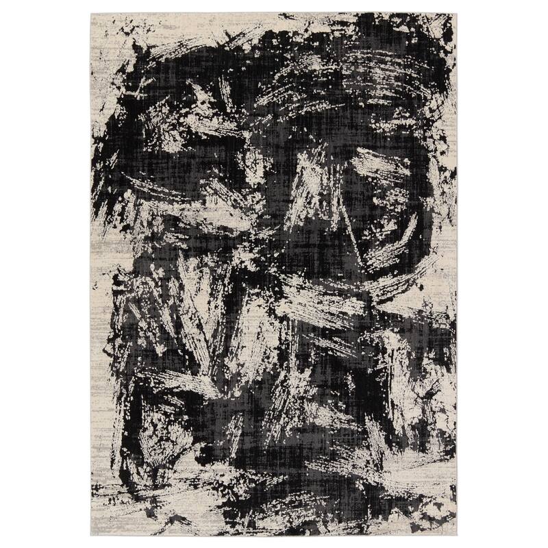 Ignite Abstract Area Rug - 9' x 12' - Black/Cream - Rectangle