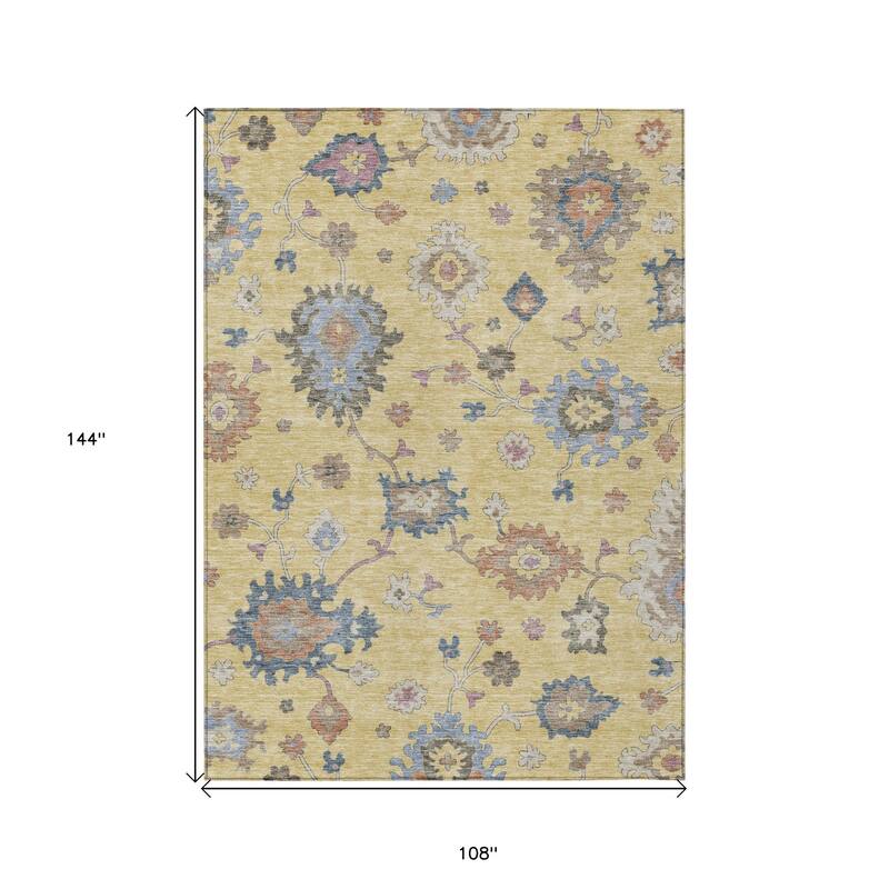 HomeRoots Floral Transitional Rectangle Outdoor Rug