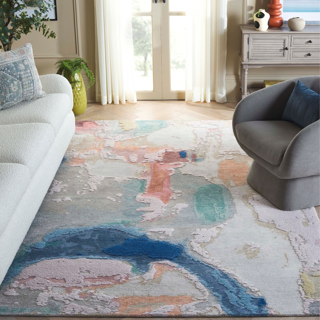 SAFAVIEH Couture Hand-Knotted Saint Tropez Xhensila Modern Wool Rug
