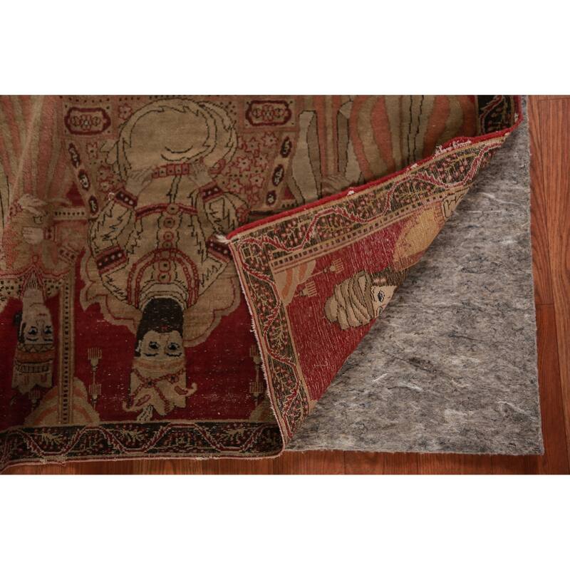 Set Of 2 Vegetable Dye Kerman Ravar Persian Rug Handmade Wool Carpet - 1'11" x 2'8"