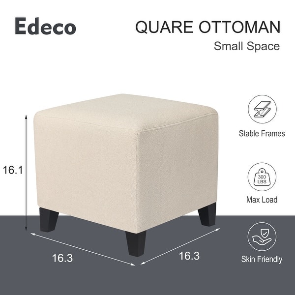 dimension image slide 8 of 12, Adeco Simple British Style Passionate Cube Ottoman Footstool