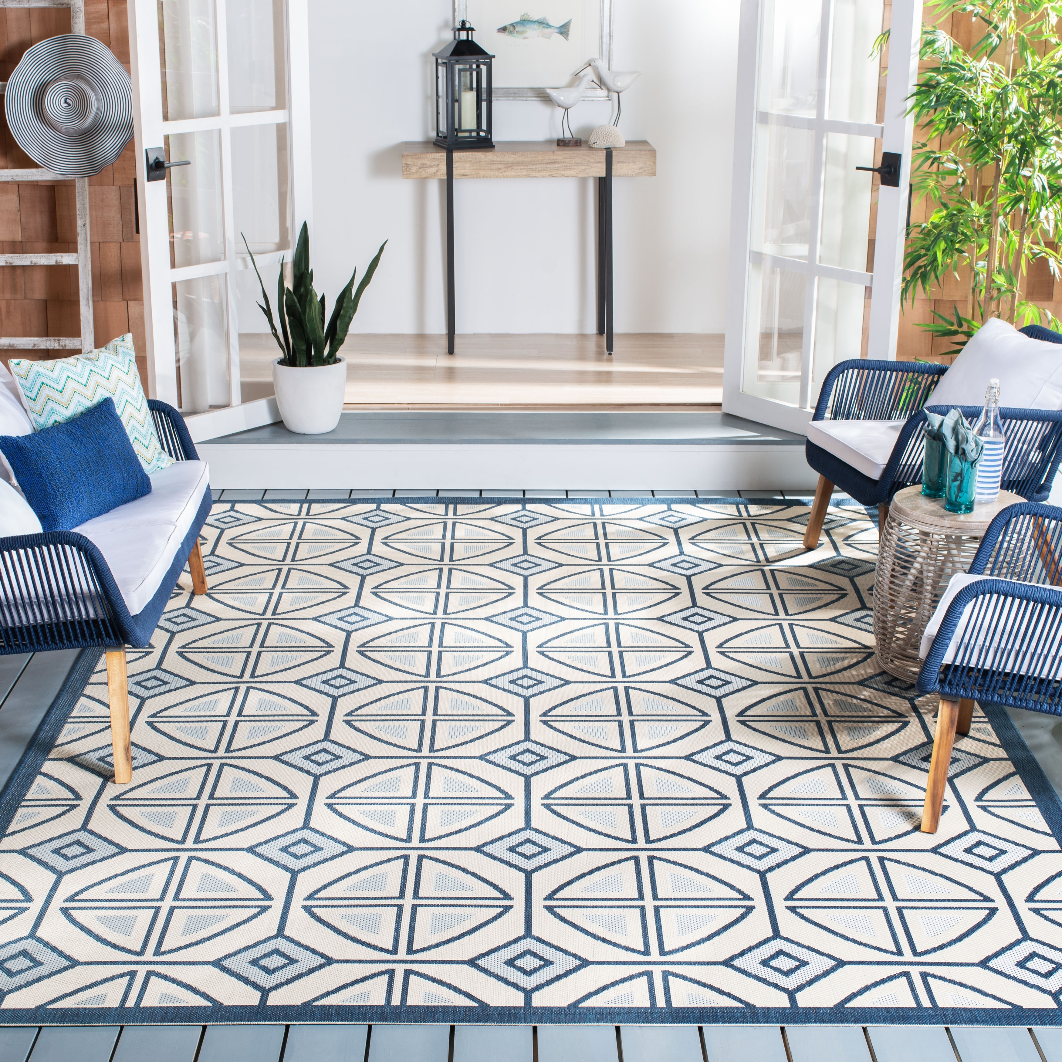 SAFAVIEH Courtyard Saundra Indoor/ Outdoor Waterproof Patio Backyard Rug