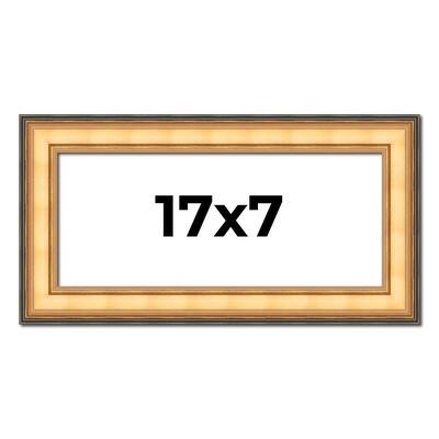 17x7 Frame Gold Plein Aire Solid Wood Picture Frame Width 2 Inches |