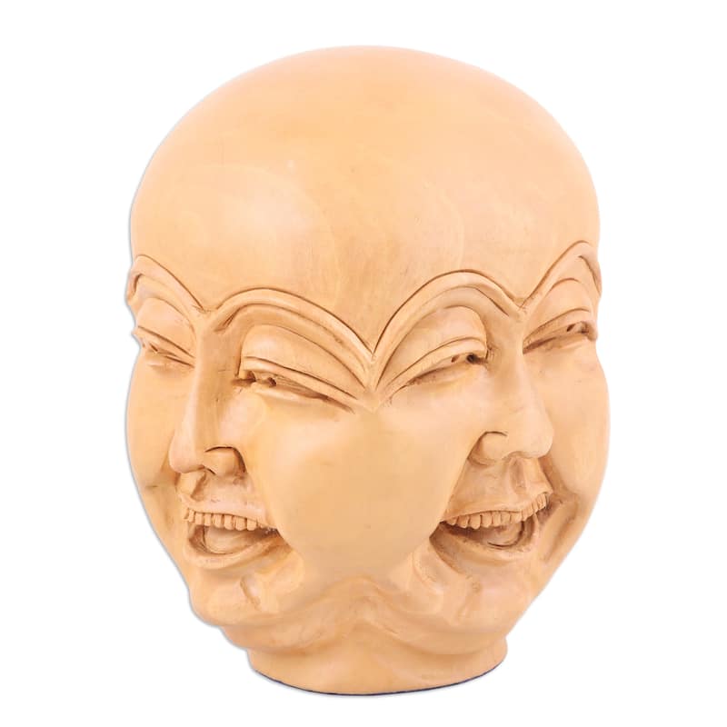 Novica Handmade Joyful Facets Wood Sculpture