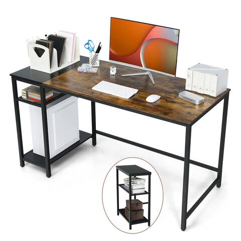Gymax 55'' Reversible Computer Desk Home Office Writing Desk