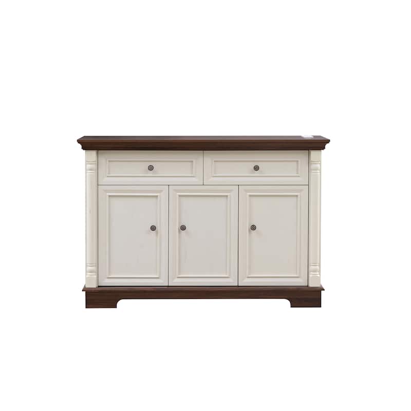 Farmhouse Wall Kitchen Storage Cabinet with 2 Drawers and Doors