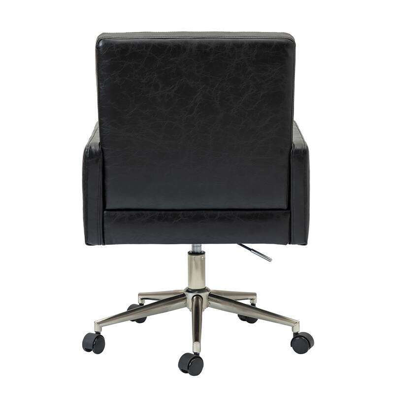 Lorenz Modern Vegan Leather Height-adjustable Office Chair with 5 Wheels by HULALA HOME