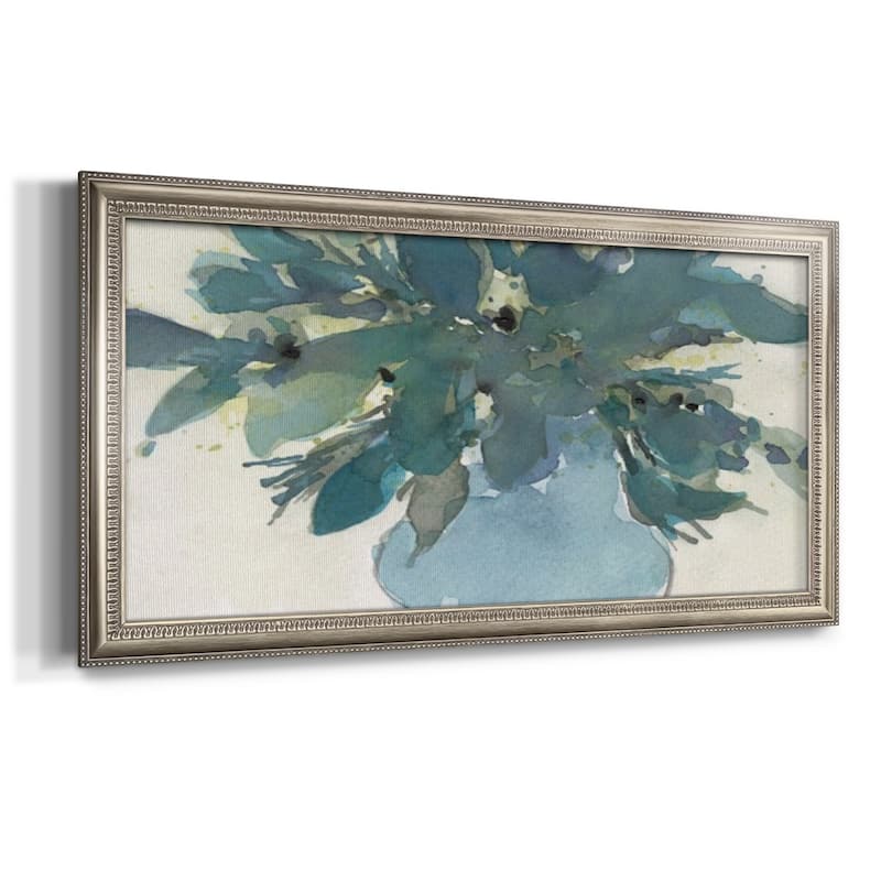 Blue Vintage Charm I Premium Framed Canvas- Ready to Hang