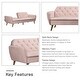 preview thumbnail 42 of 47, The Novogratz Tallulah Velvet Fold-down Memory Foam Futon