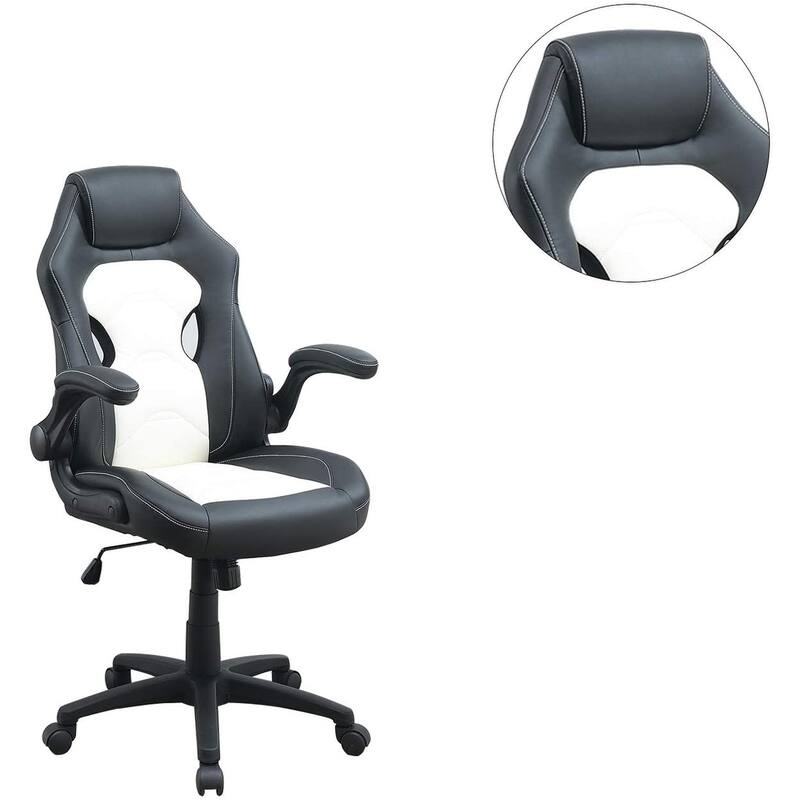 Fabric Gaming Office Chair with Adjustable Height and Armrest Cushions
