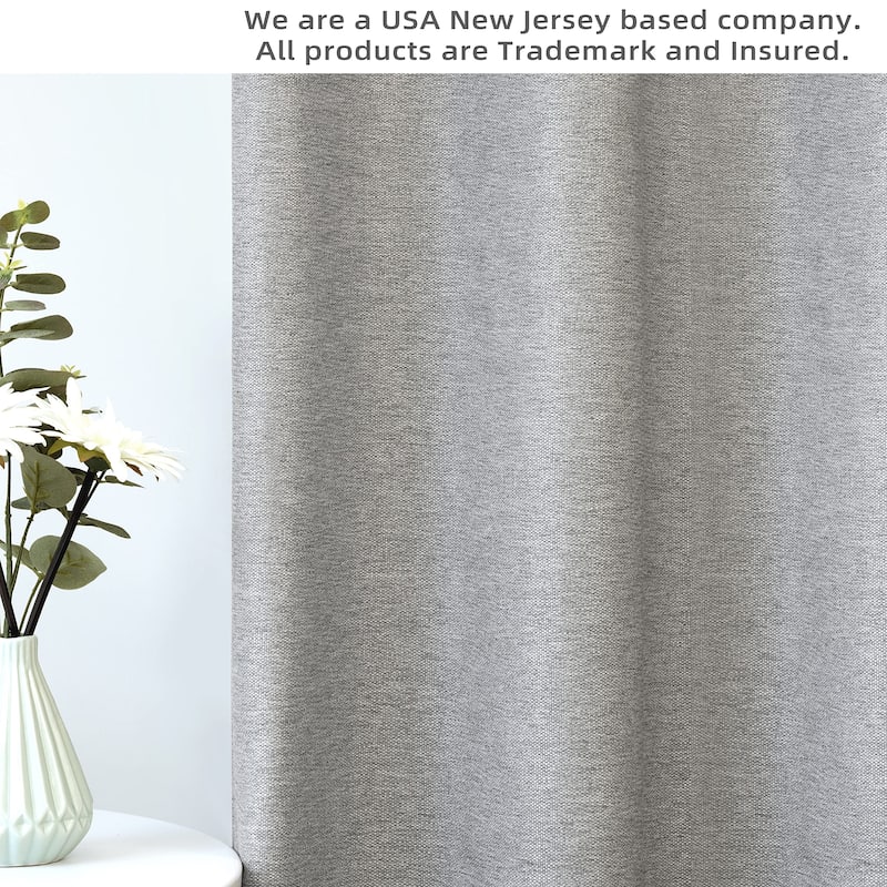 DriftAway Pinch Pleat Faux Linen Textured Blackout Curtains