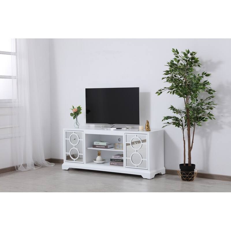 60 in. mirrored TV stand cabinet