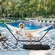 preview thumbnail 42 of 86, Double Cotton Hammock with Space Saving Steel Stand