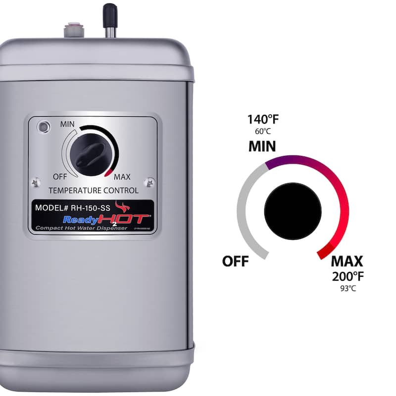 RH-150 Instant Hot Water Tank with Single Lever Polished Chrome Faucet