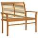 preview thumbnail 2 of 8, vidaXL Patio Bench with Bright Green Cushion 44.1" Solid Teak Wood - 44.1" x 21.7" x 37"