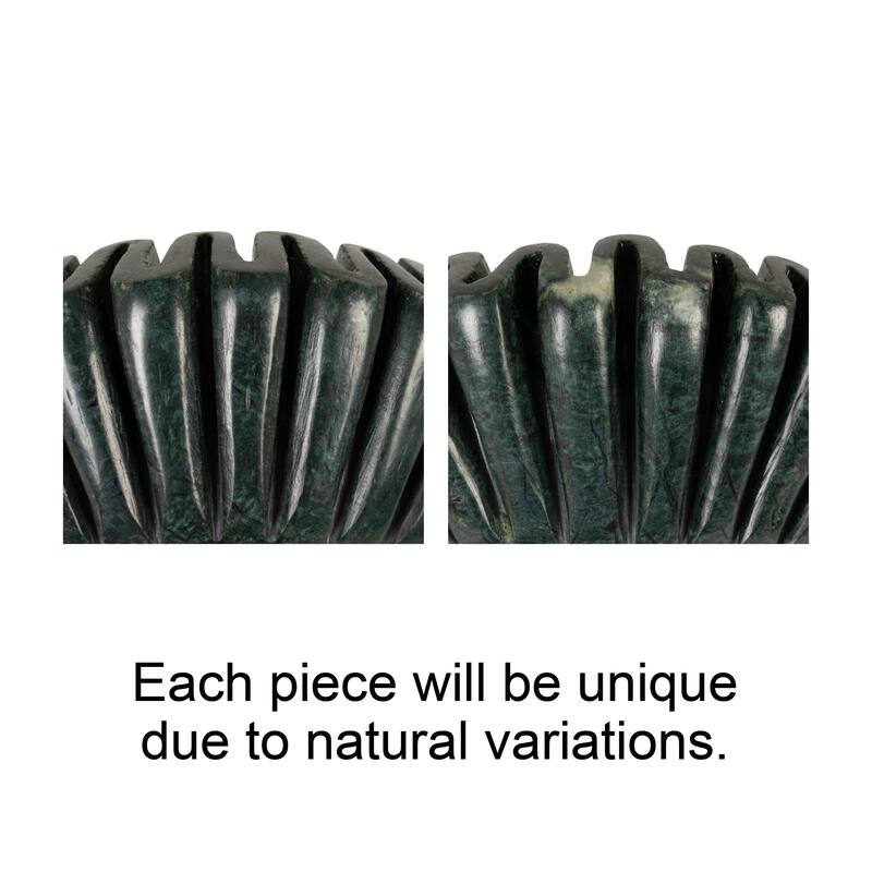 Marble Pleated Dish - 7.0"L x 7.0"W x 2.5"H