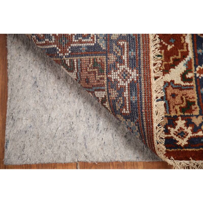 Hand Knotted Oriental 100% Wool Carpet Traditional Medallion Oranges & Rust Heriz (serapi) Area Rug - 3' 0'' X 2' 0''