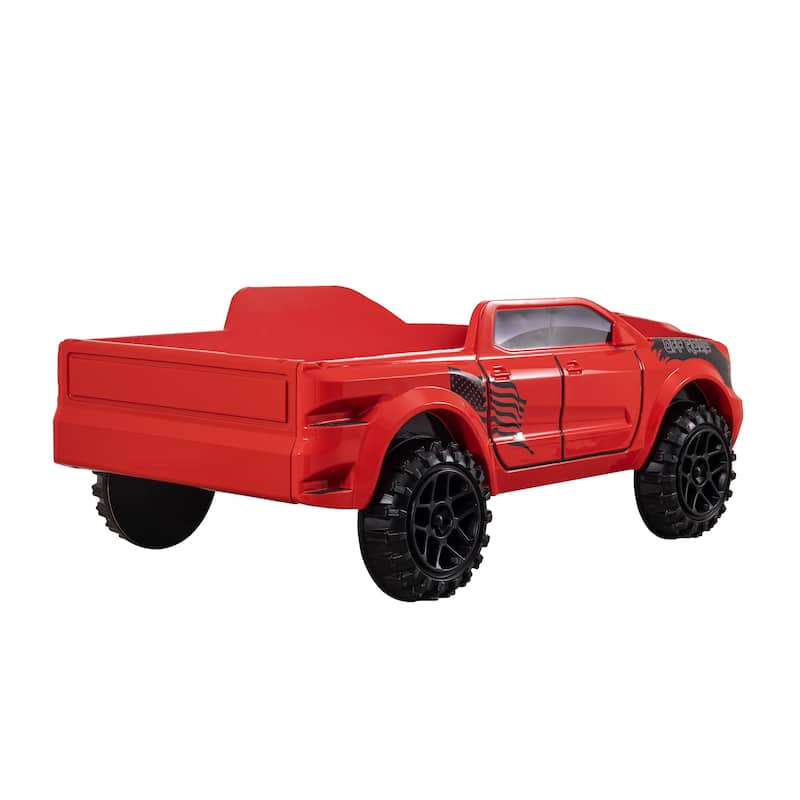 Billy Mordern Plastic Pickup Truck Kids Bed with Light and Sound by Furniture of America