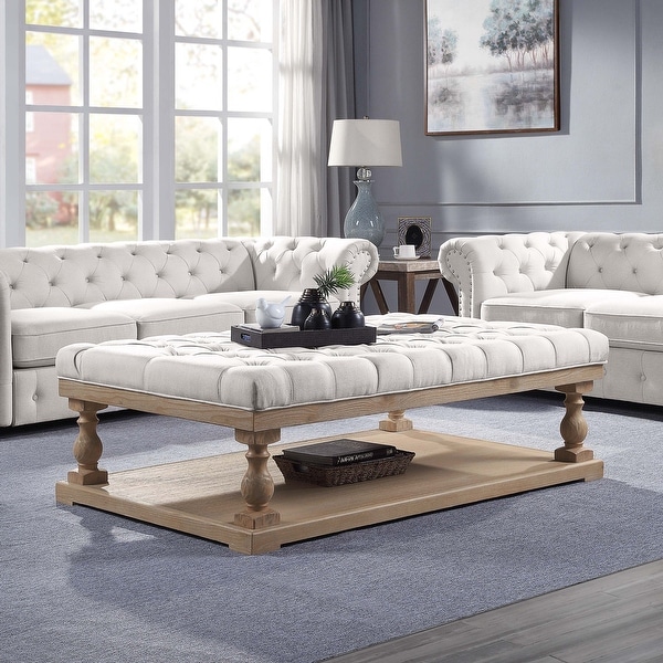 Rectangle ottoman sales coffee table