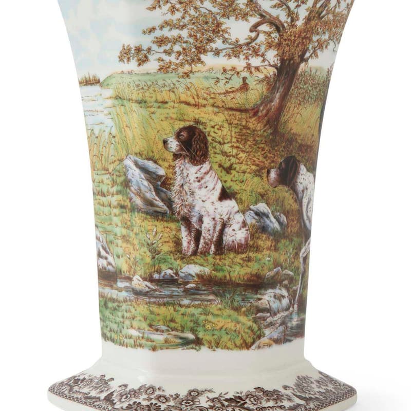 Spode Woodland Hexagonal Vase - 10.6-Inch