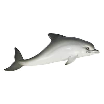 Bottlenose Gray Dolphin Wall Tiki Nursery Bath Decor 8 Inches