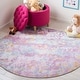 preview thumbnail 3 of 13, SAFAVIEH Kids Playhouse Machine Washable Slip Resistant Rachida Rainbow Rug 3'3" Round - Purple/Light Blue