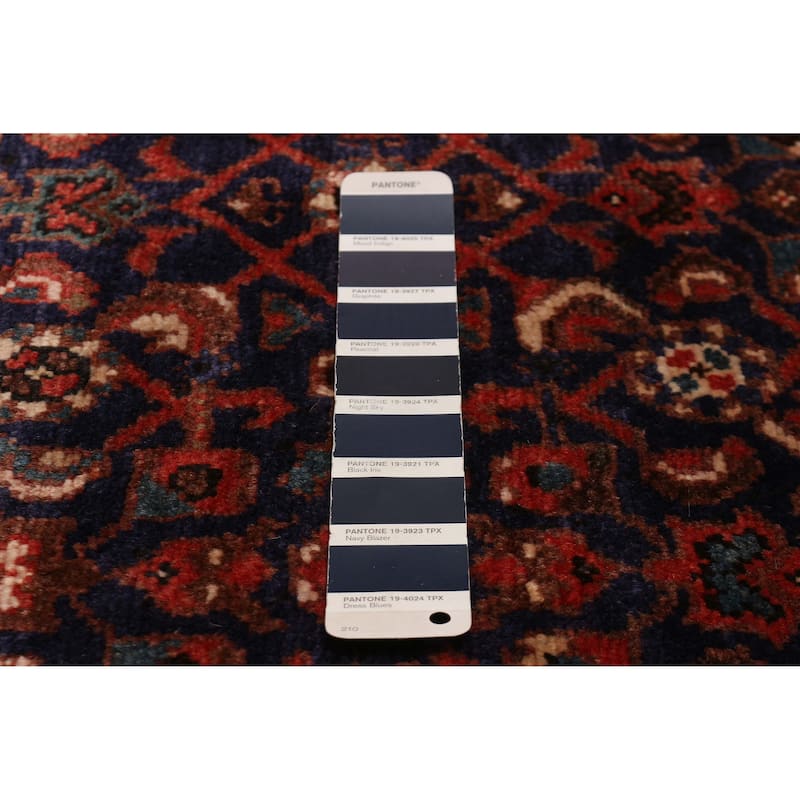 ECARPETGALLERY Hand-knotted Andelz Navy Wool Rug - 3'5 x 10'2