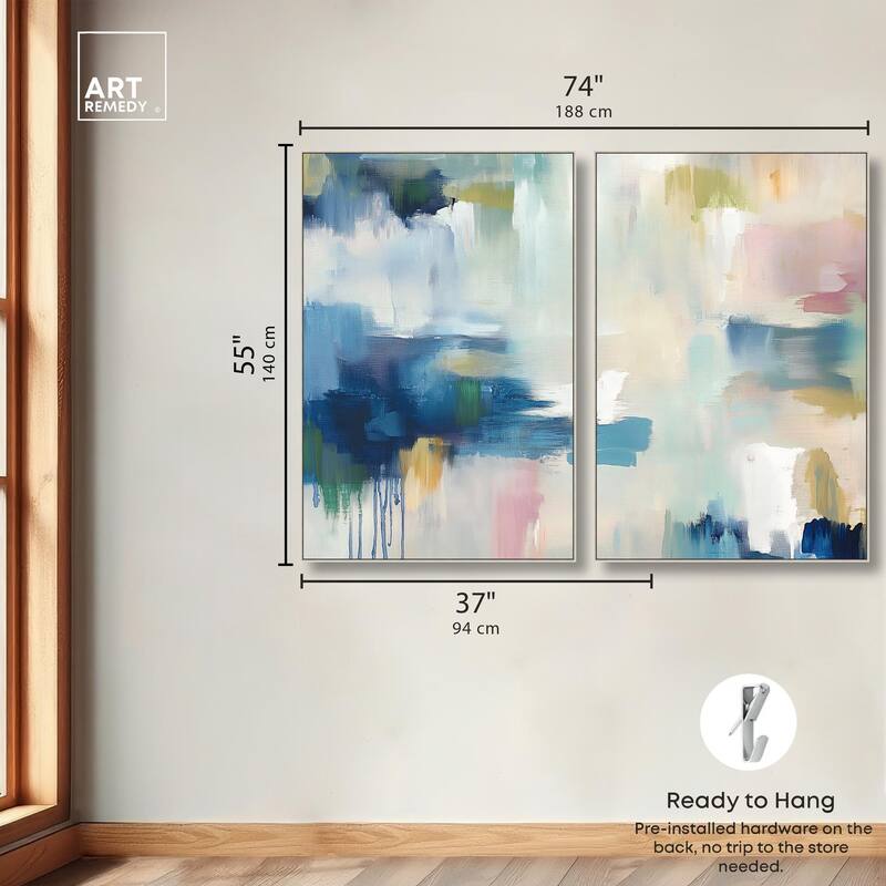 Pale Periwinkle I Canvas Set of 2 by Art Remedy