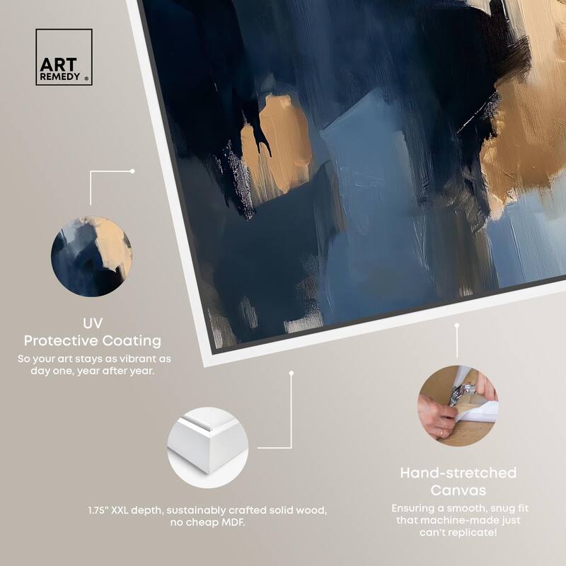 Navy Beige II Canvas by Art Remedy