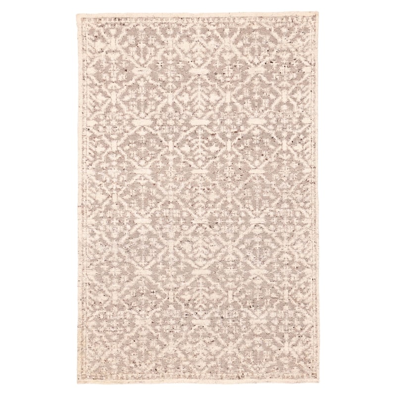 ECARPETGALLERY Hand-knotted Tangier Cream Wool Rug - 5'1 x 7'10