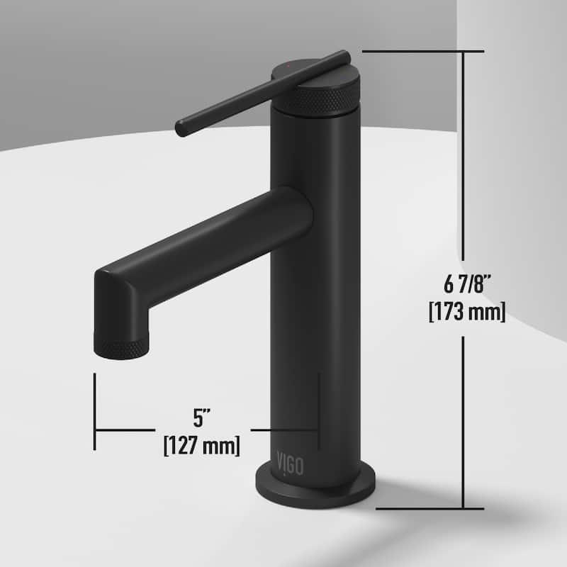 VIGO Sterling 7" H Single Handle Single Hole Bathroom Faucet