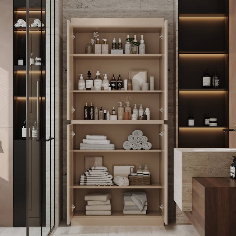 100% Solid Wood 32" Bathroom Cabinet with Optional Doors by Palace Imports