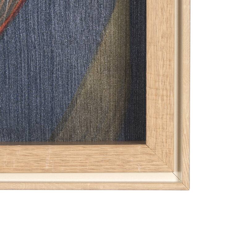 Flower Portrait II (TULIP) by Mercana Studio a Hand Embellished Textured Framed Art Print - Orange