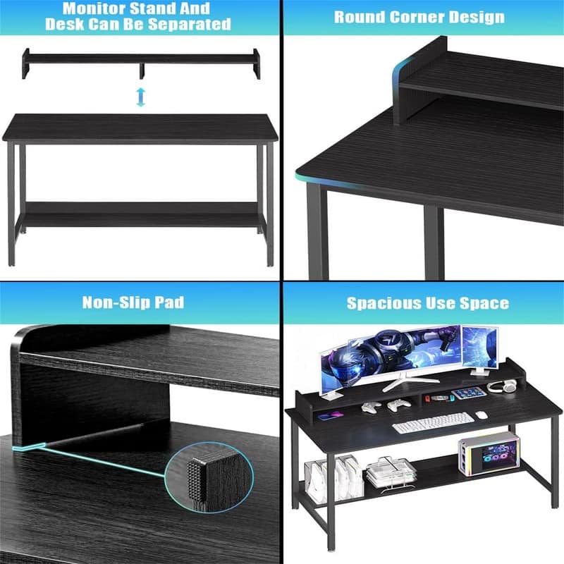 Computer Desk with Shelves