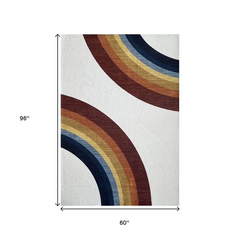 HomeRoots Juvenile/Youth Modern Rectangle Area Rug