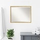 preview thumbnail 14 of 29, Beveled Wood Bathroom Wall Mirror - Svelte Polished Gold Frame