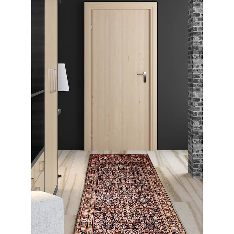 ECARPETGALLERY Hand-knotted Andelz Navy Wool Rug - 3'3 x 9'10