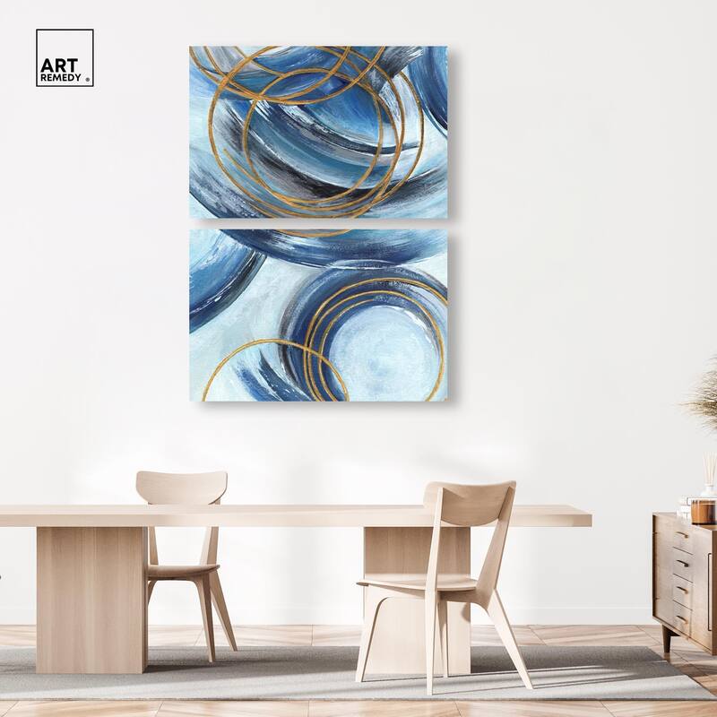 Golden Riviera Canvas Set of 2 by Art Remedy, Gallery Wrapped