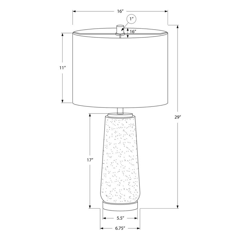 Lighting, 29"h, Table Lamp, Grey Resin, Ivory / Cream Shade, Modern