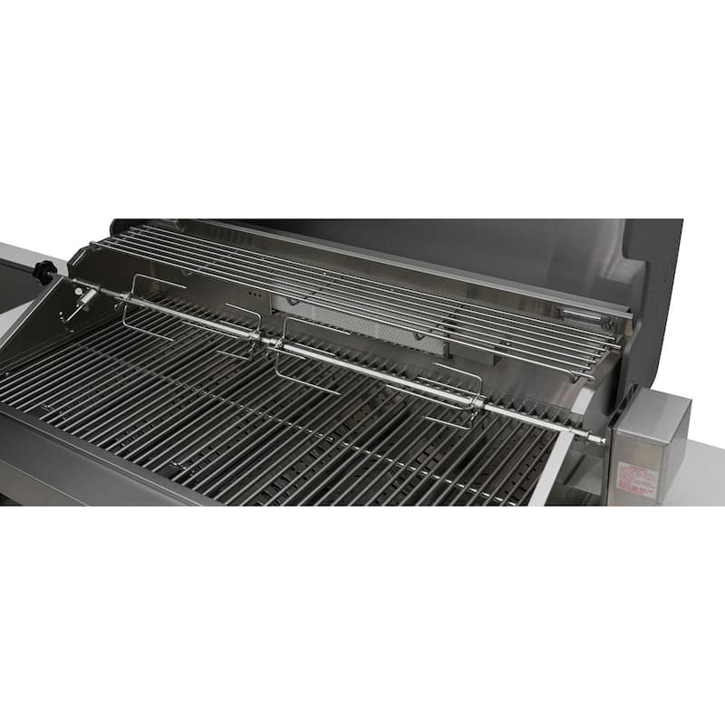 Mont Alpi MAi400-DFC-EXC Deluxe Stainless Steel Outdoor Kitchen Island BBQ Grill + Beverage Center + 25" Extra Storage Cabinet.